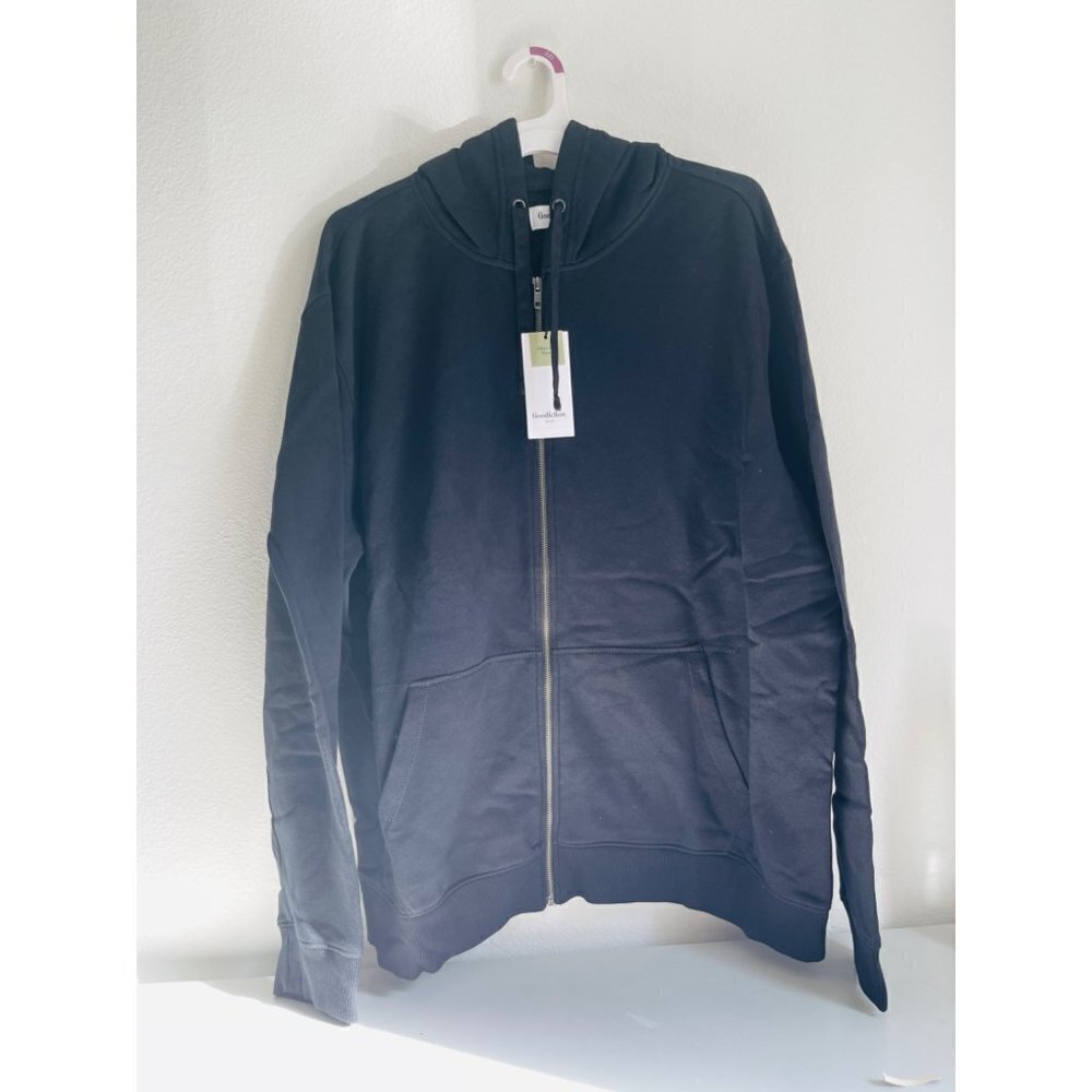 NWT GOODFELLOW & CO black zip up hoodie
